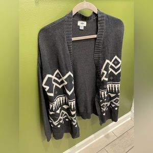 Geo-printed cardigan